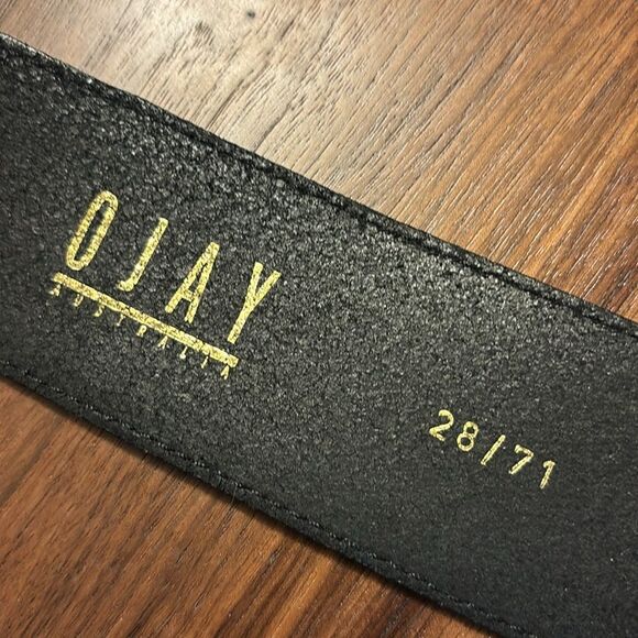 Vintage OJAY Australia Suede Belt with Large Gold Buckle - 28 - Picture 5 of 6